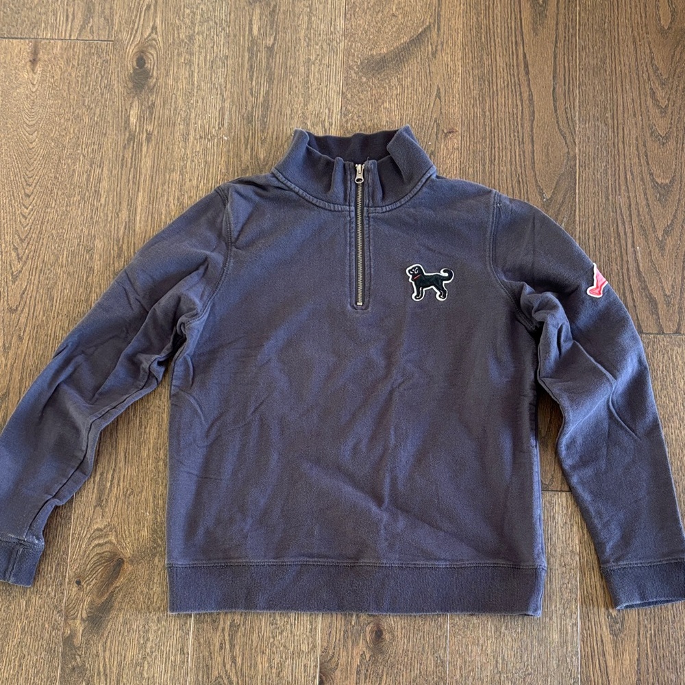 Black Dog Navy Quarter-Zip Sweater - 100% Cotton